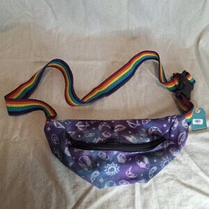 Earthbound Trading Co Tie Dye Alien Belt Bag Rainbow Fanny Pack Waist Bag